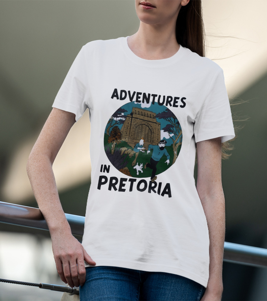 Adventures In Pretoria Tintin Captain Haddock Escape Scene T-Shirt