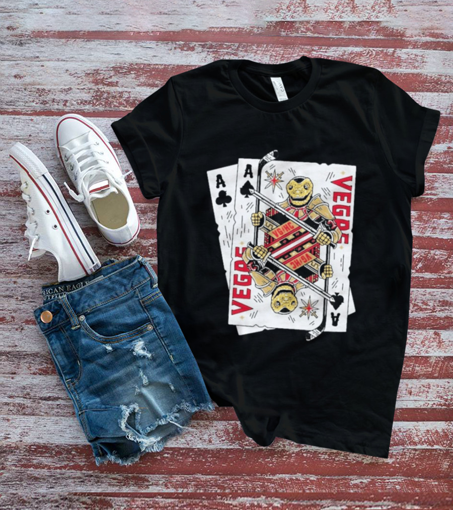 Vegas Golden Knights Chance Ace Playing Cards T-Shirt