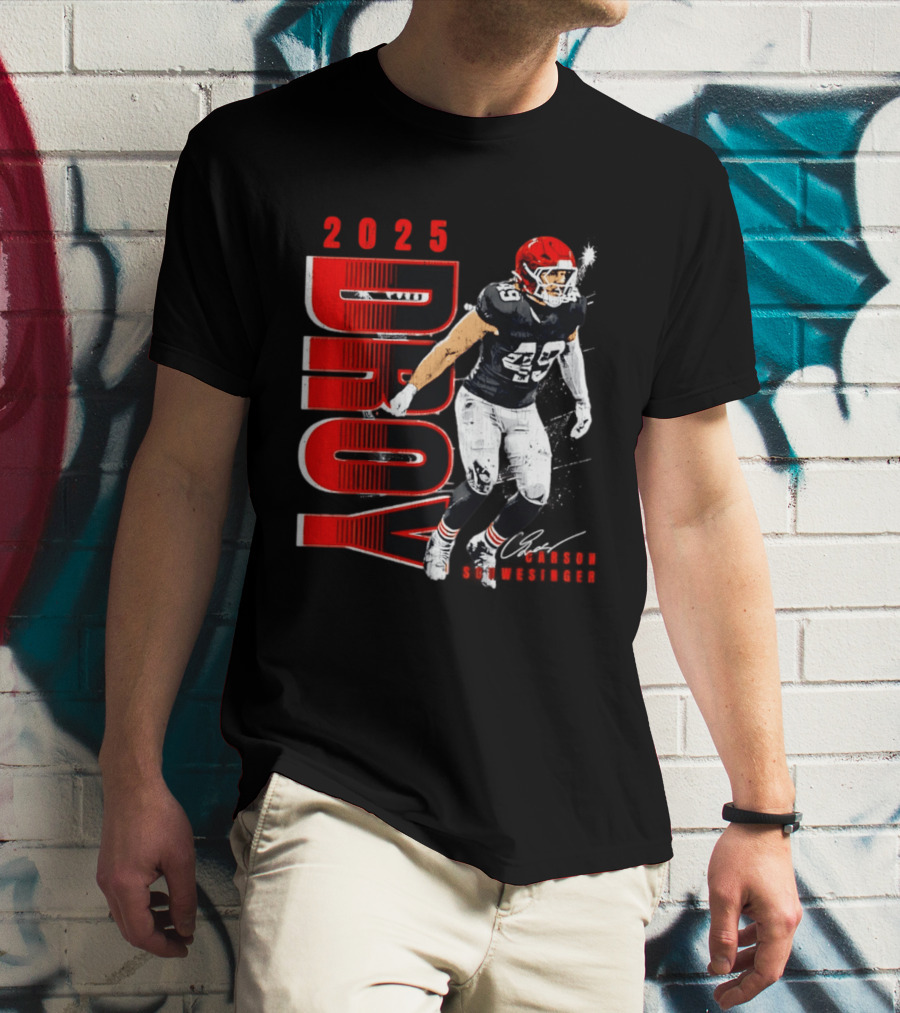 2025 DROY Carson Schwesinger Cleveland Browns T-Shirt