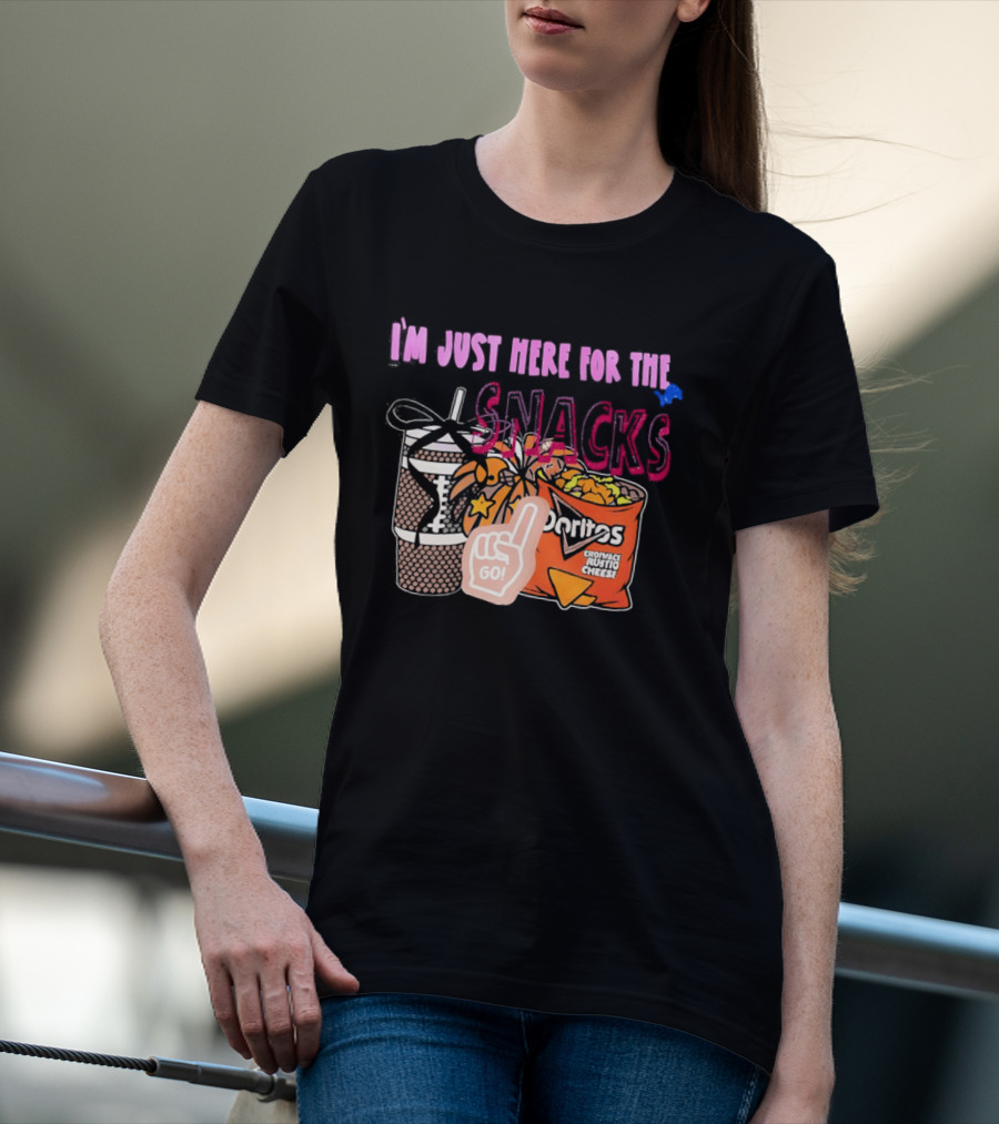 I'm Just Here For The Snacks Detroit Lions Doritos And Go Drink T-Shirt
