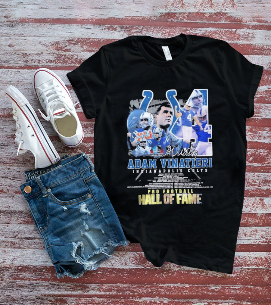 Indianapolis Colts Adam Vinatieri Pro Football Hall Of Fame T-Shirt
