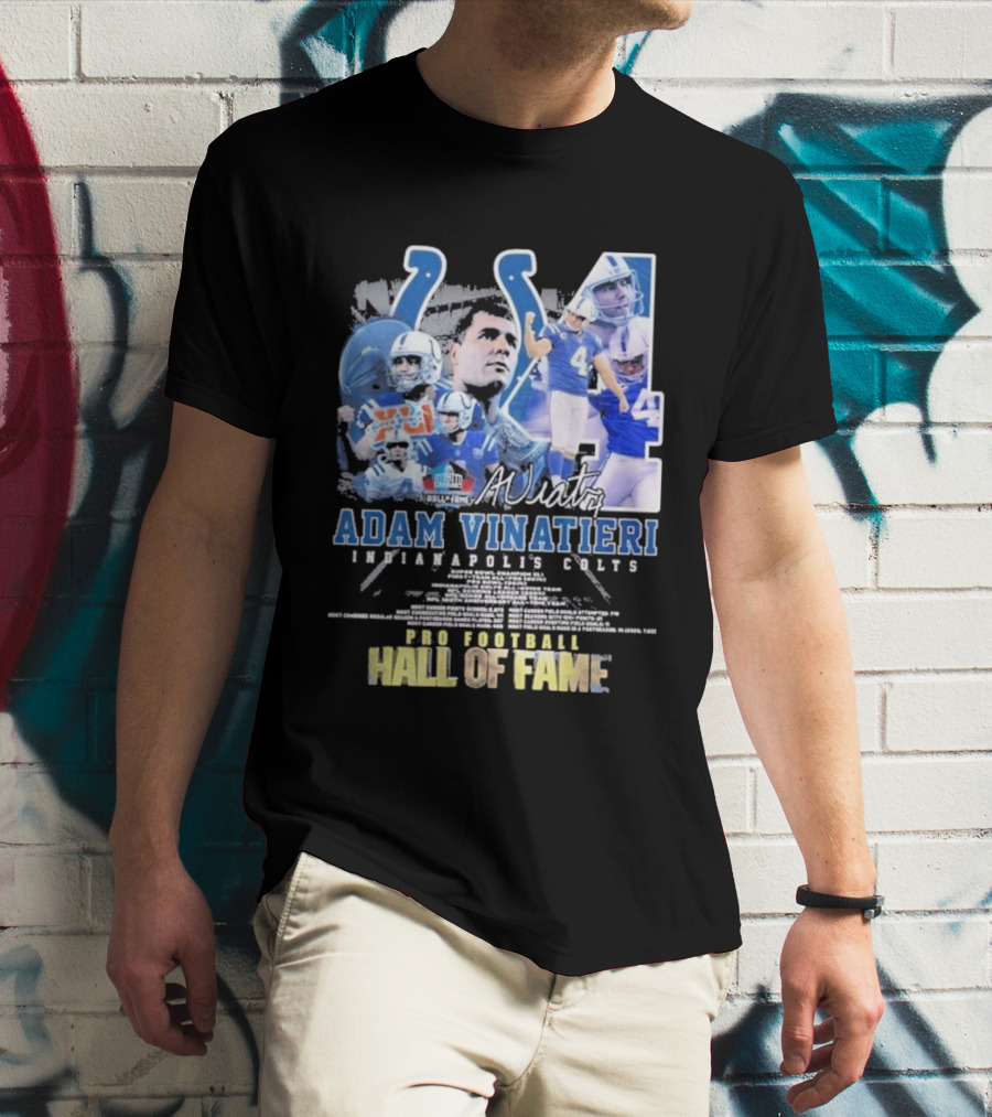 Indianapolis Colts Adam Vinatieri Pro Football Hall Of Fame T-Shirt