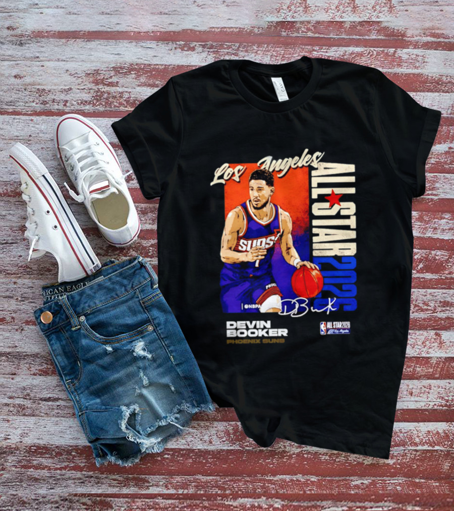 Devin Booker Los Angeles 2026 NBA All Star Suns D Book T-Shirt