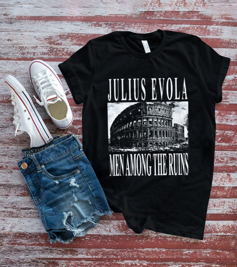 Julius Evola Men Among The Ruins Colosseum Motif T-Shirt