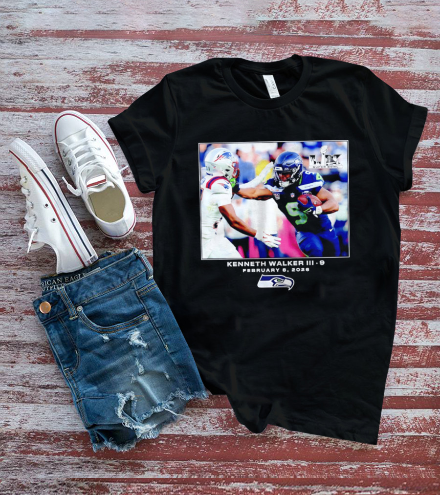 Kenneth Walker III Seattle Seahawks Super Bowl LIX Football 2026 T-Shirt