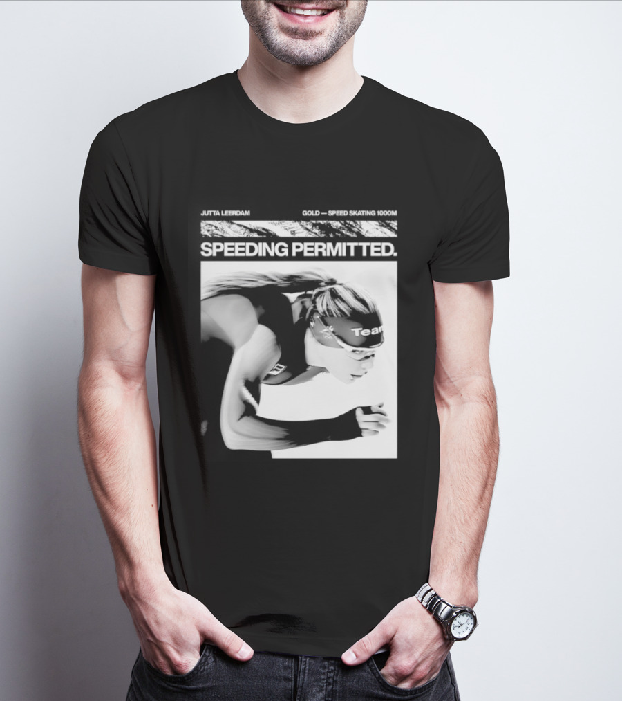 Jutta Leerdam Nike Speeding Permitted Gold Medal 1000m Olympic Speed Skating T-Shirt