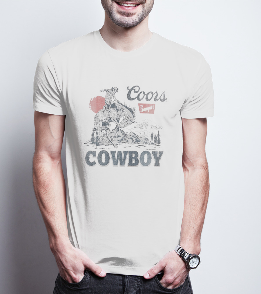 Coors Banquet Cowboy Rodeo Sunset Wrangler T-Shirt