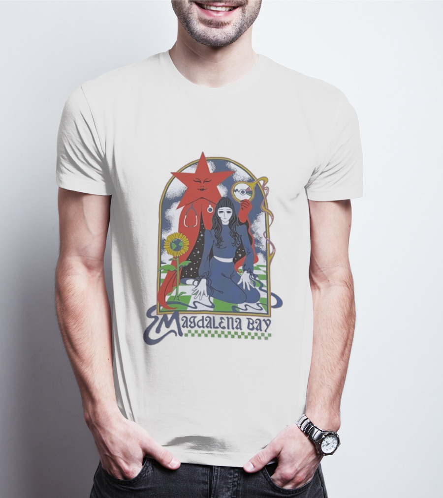 Magdalena Bay Band Psychedelic Star And Sunflower Surreal T-Shirt