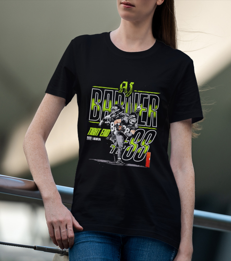 AJ Barner Seattle Seahawks 88 Name Number Tight End T-Shirt