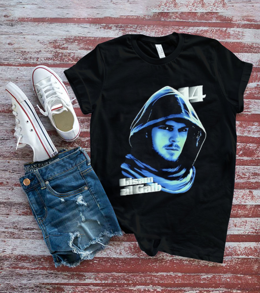 Lisam Al Gaib 14 Hooded Figure Mysterious Blue Aura T-Shirt