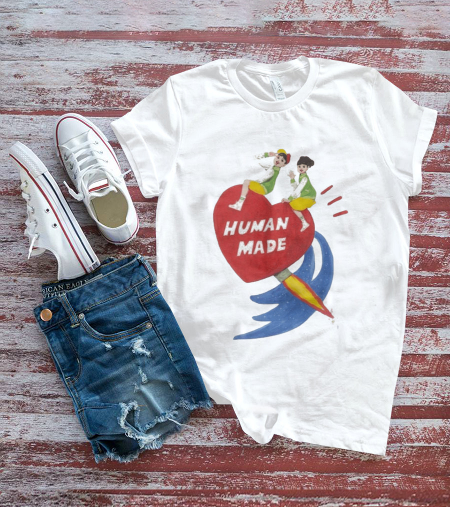Human Made Heart Rocket Design Keiko Sootome T-Shirt