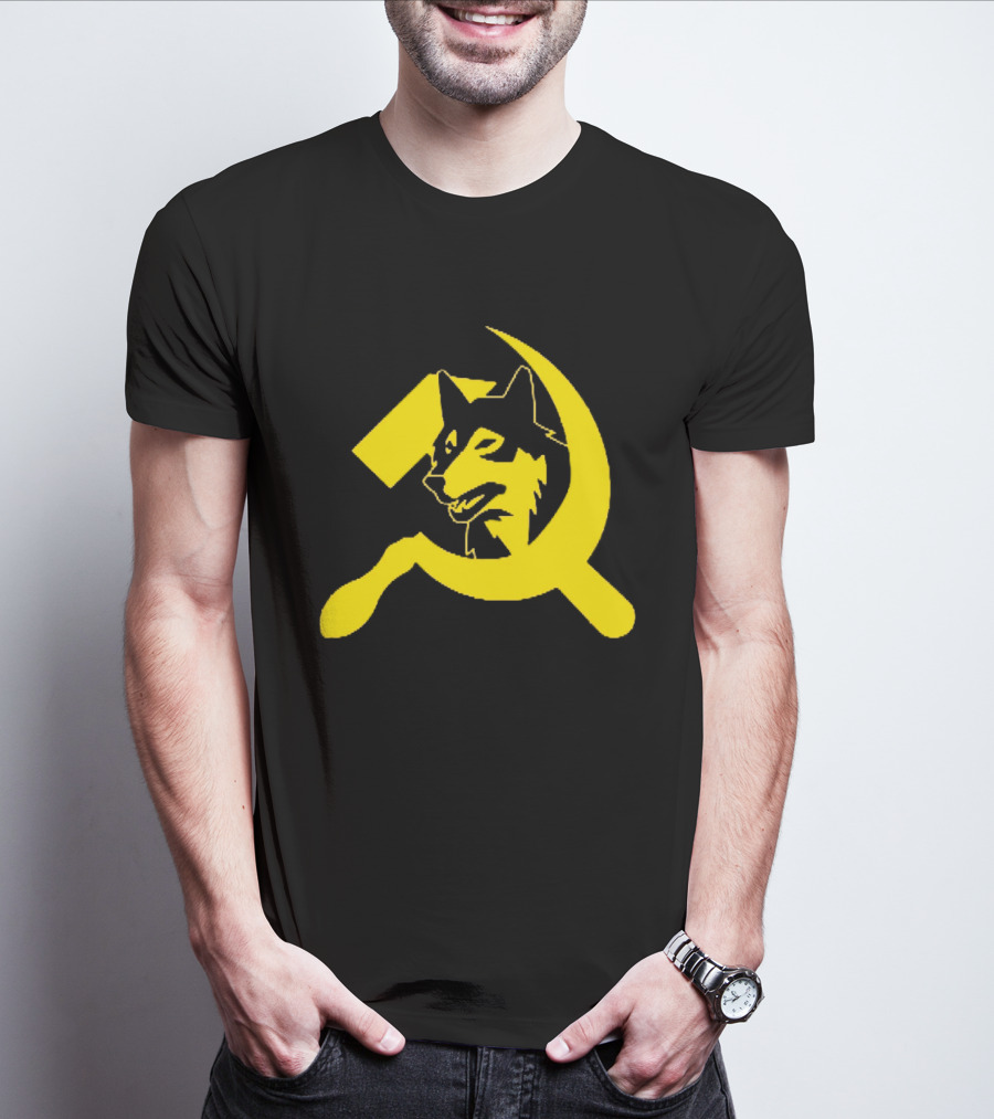Minnesota Timberwolves Hammer Sickle Symbol Wolf Head T-Shirt
