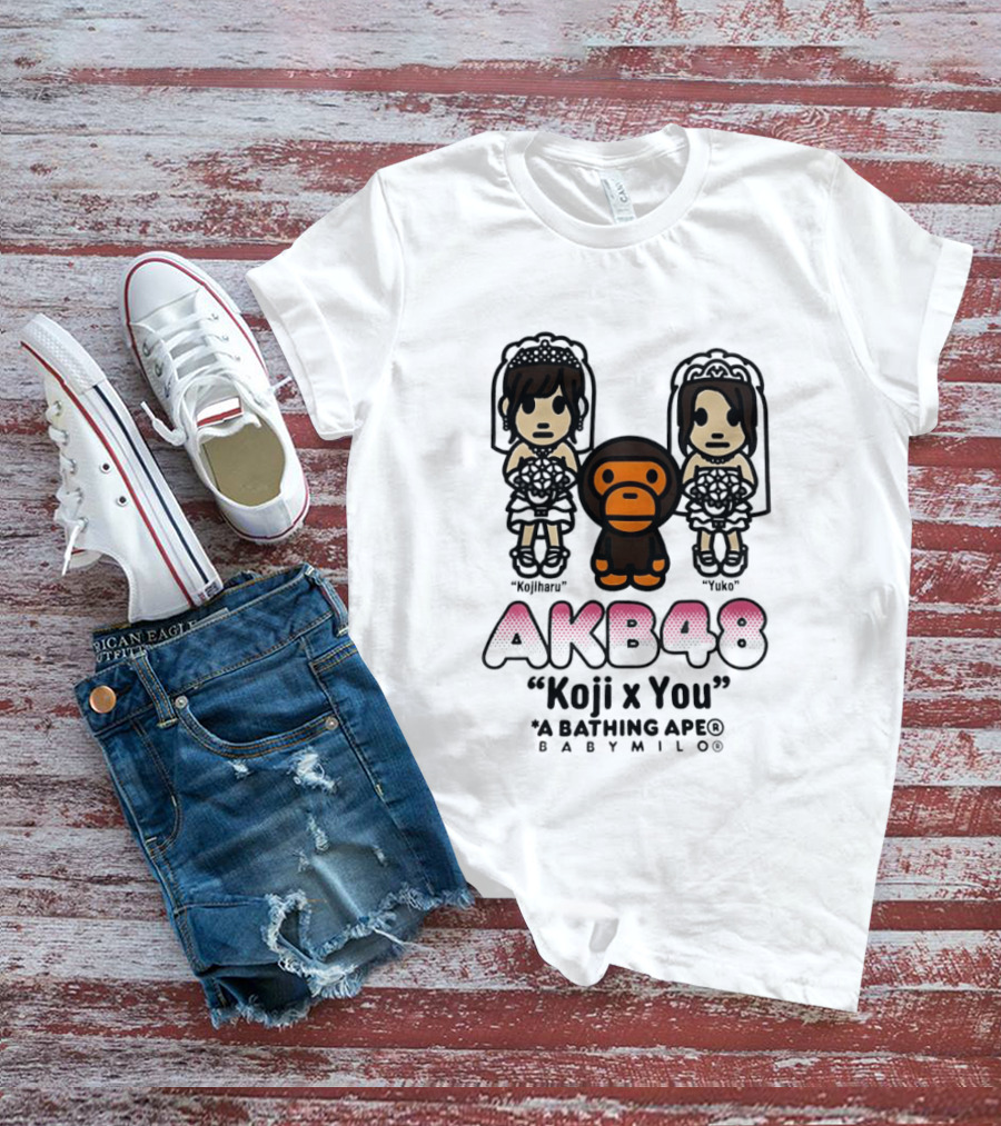 AKB48 Koji X You Collaboration A Bathing Ape Bape Baby Milo T-Shirt