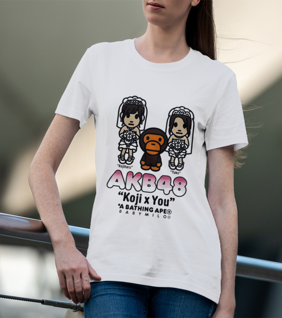 AKB48 Koji X You Collaboration A Bathing Ape Bape Baby Milo T-Shirt