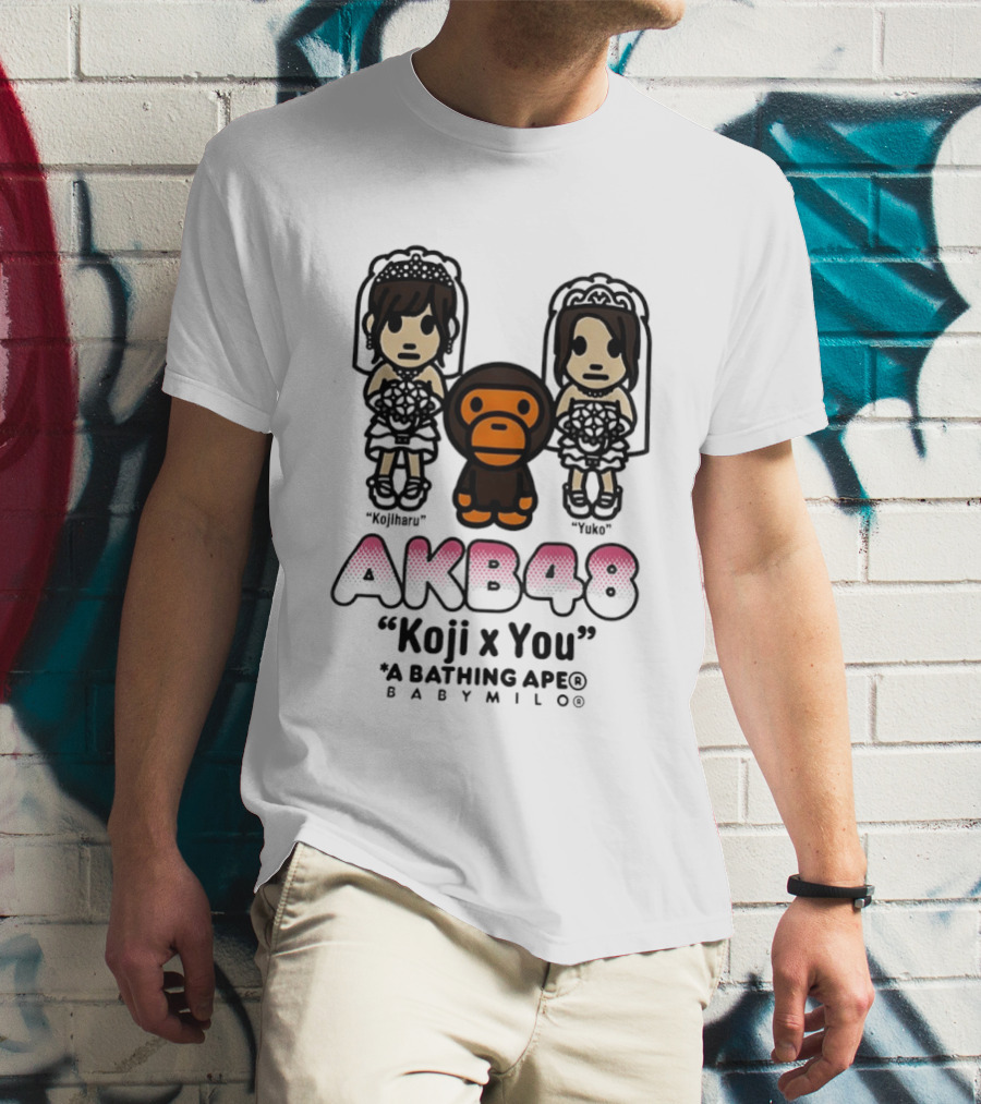 AKB48 Koji X You Collaboration A Bathing Ape Bape Baby Milo T-Shirt
