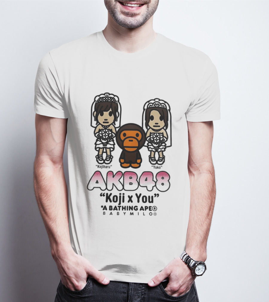 AKB48 Koji X You Collaboration A Bathing Ape Bape Baby Milo T-Shirt