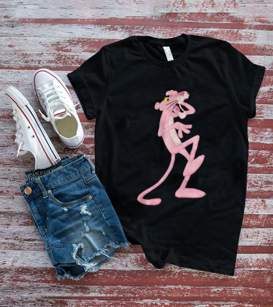 Pink Panther Cartoon Character Classic Pose T-Shirt