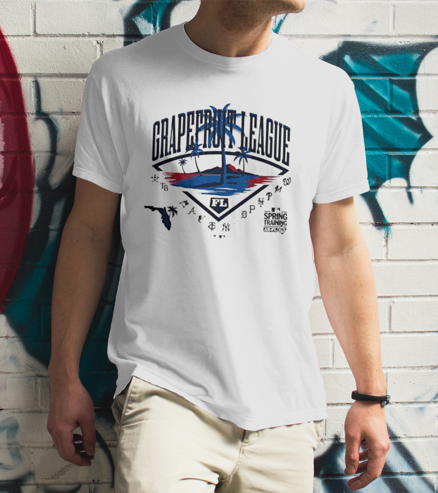 2026 Spring Training Grapefruit League Florida Baseball MLB Teams Palm Trees Tampa Miami T-Shirt