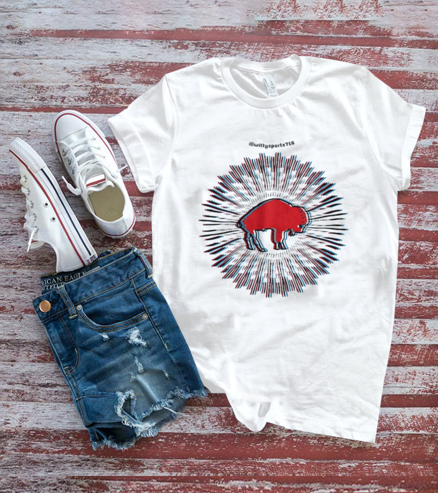 Buffa Delic Bills Retro Buffalo Burst Sporting Outfitters T-Shirt