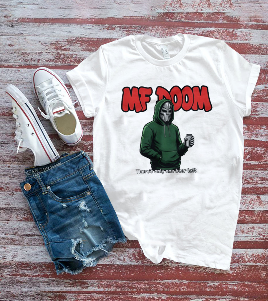 MF DOOM There's Only One Beer Left Masked Rapper With Can T-Shirt