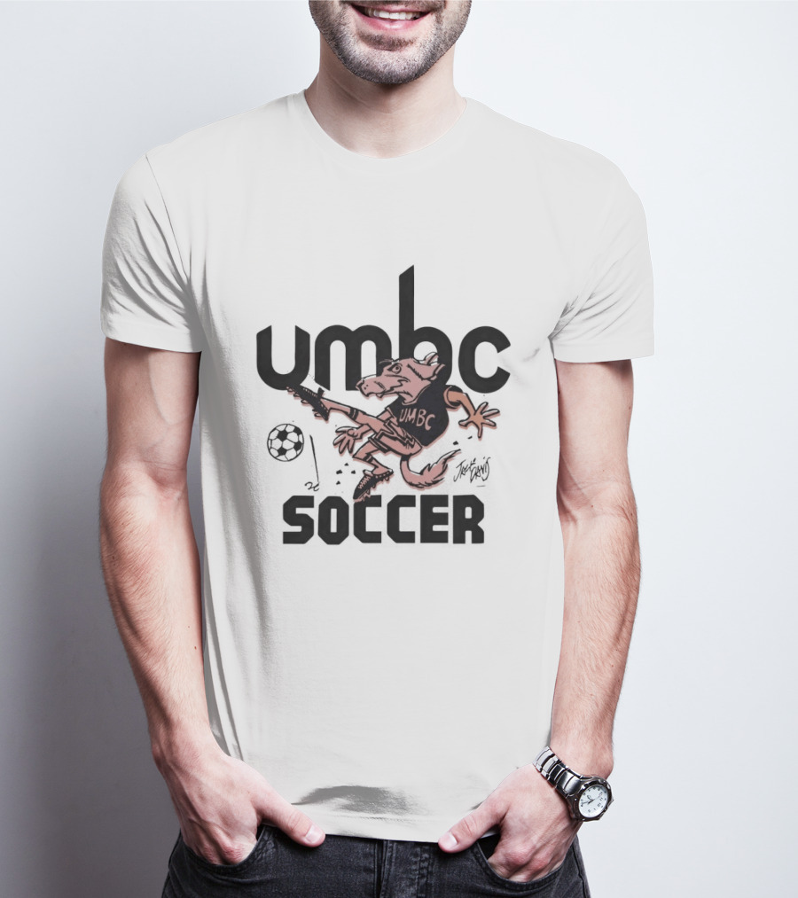 UMBC Retrievers Soccer Mascot Graphic Sport Fan T-Shirt