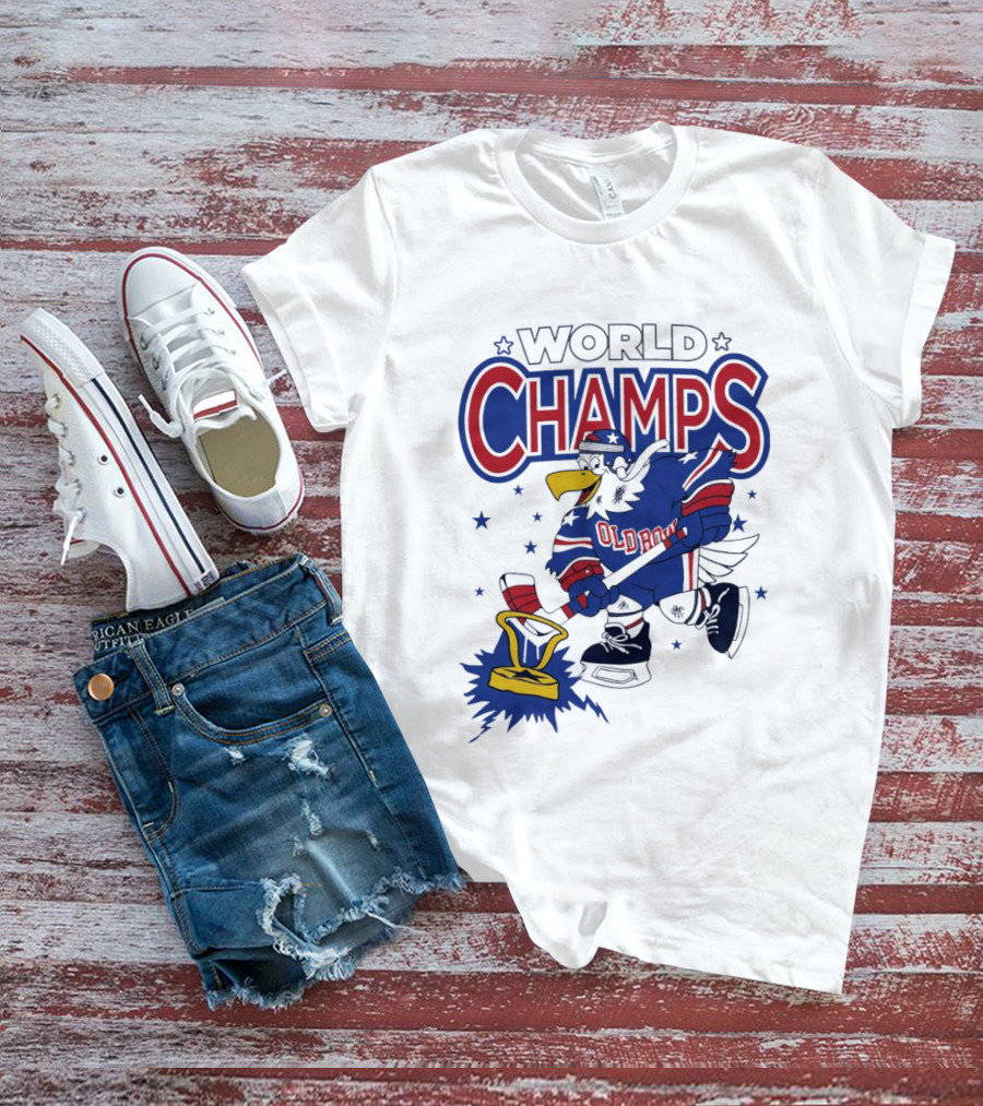 World Champs Old Boy Eagle Hockey Victory T-Shirt