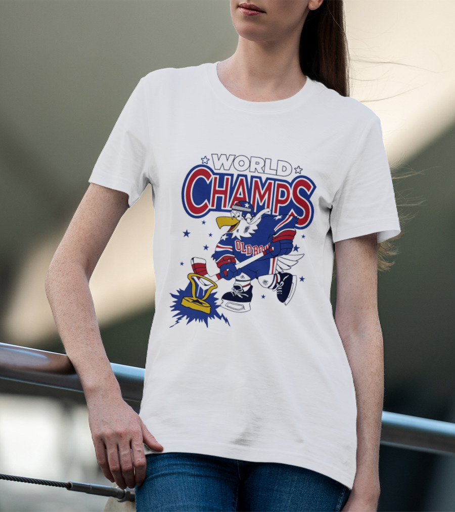 World Champs Old Boy Eagle Hockey Victory T-Shirt