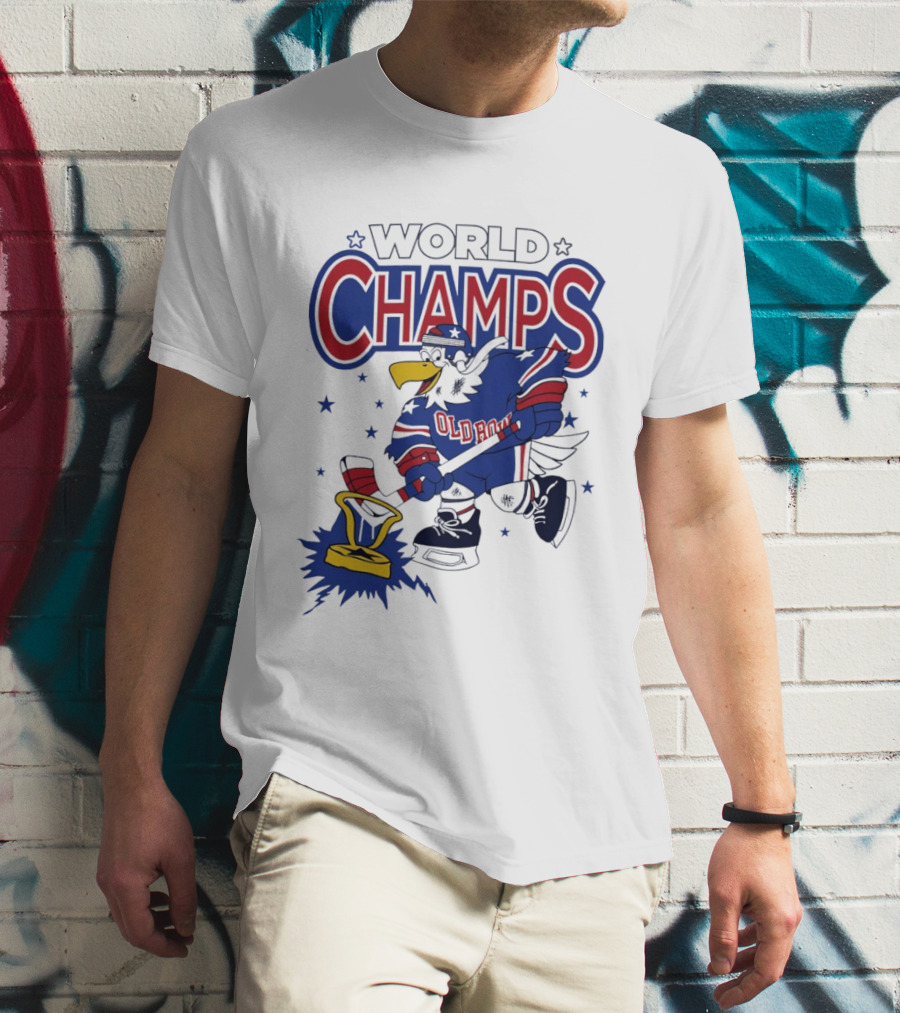 World Champs Old Boy Eagle Hockey Victory T-Shirt
