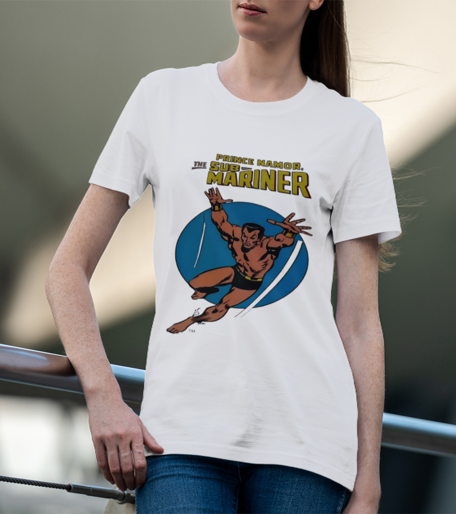 Prince Namor The Sub Mariner Iconic Comic Character Retro Dive T-Shirt