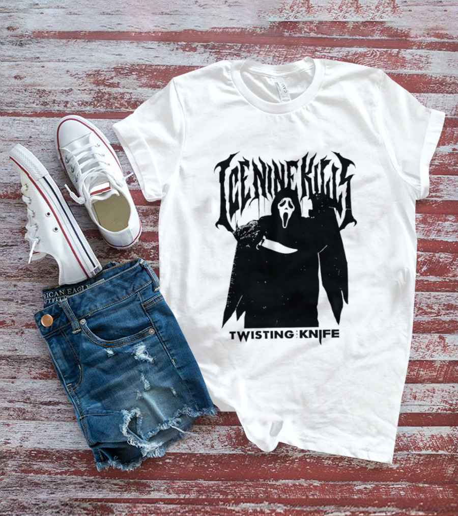 Ice Nine Kills Twisting The Knife Ghost Face Scream 7 Collaboration T-Shirt