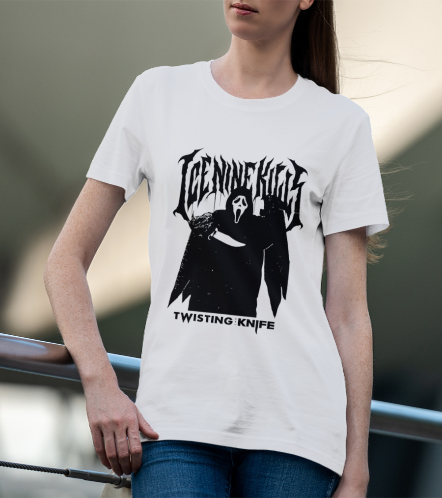 Ice Nine Kills Twisting The Knife Ghost Face Scream 7 Collaboration T-Shirt