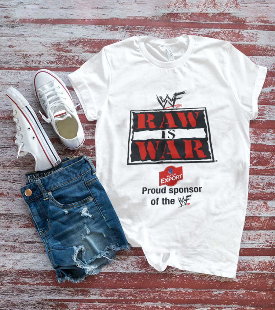 WWF Raw Is War Proud Sponsor With WWF T-Shirt