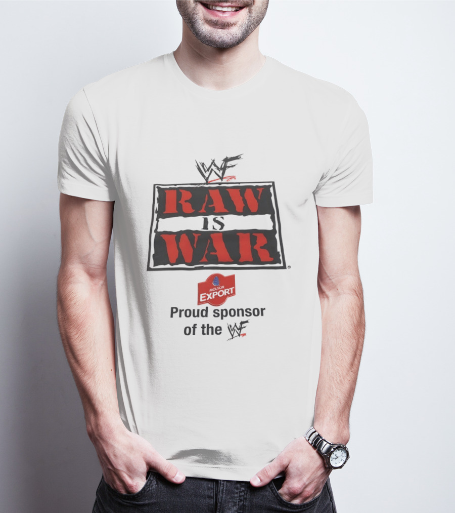 WWF Raw Is War Proud Sponsor With WWF T-Shirt