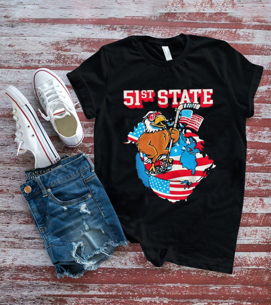 51st State American Eagle Pocket Flag T-Shirt