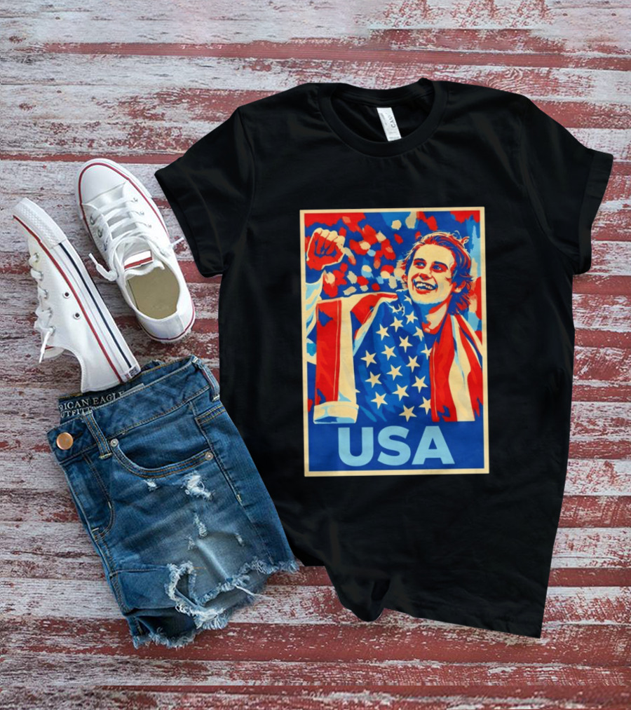 USA Hockey Celebration Jack Hughes Fan Hope Gift Idea T-Shirt