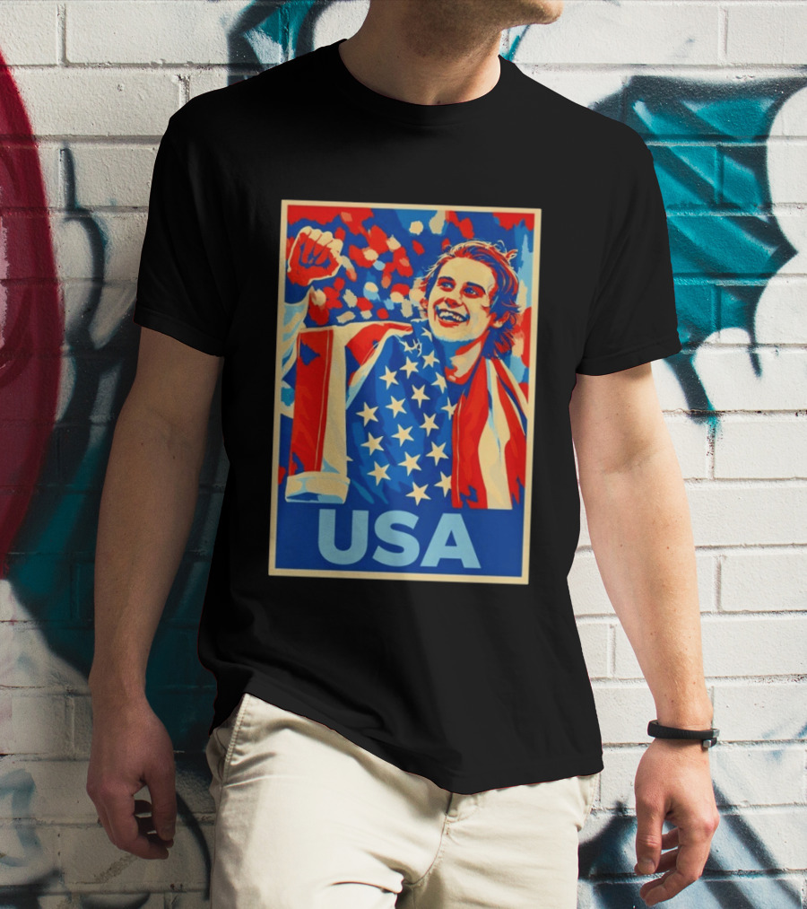 USA Hockey Celebration Jack Hughes Fan Hope Gift Idea T-Shirt