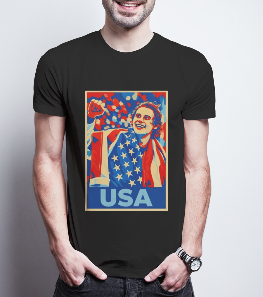 USA Hockey Celebration Jack Hughes Fan Hope Gift Idea T-Shirt