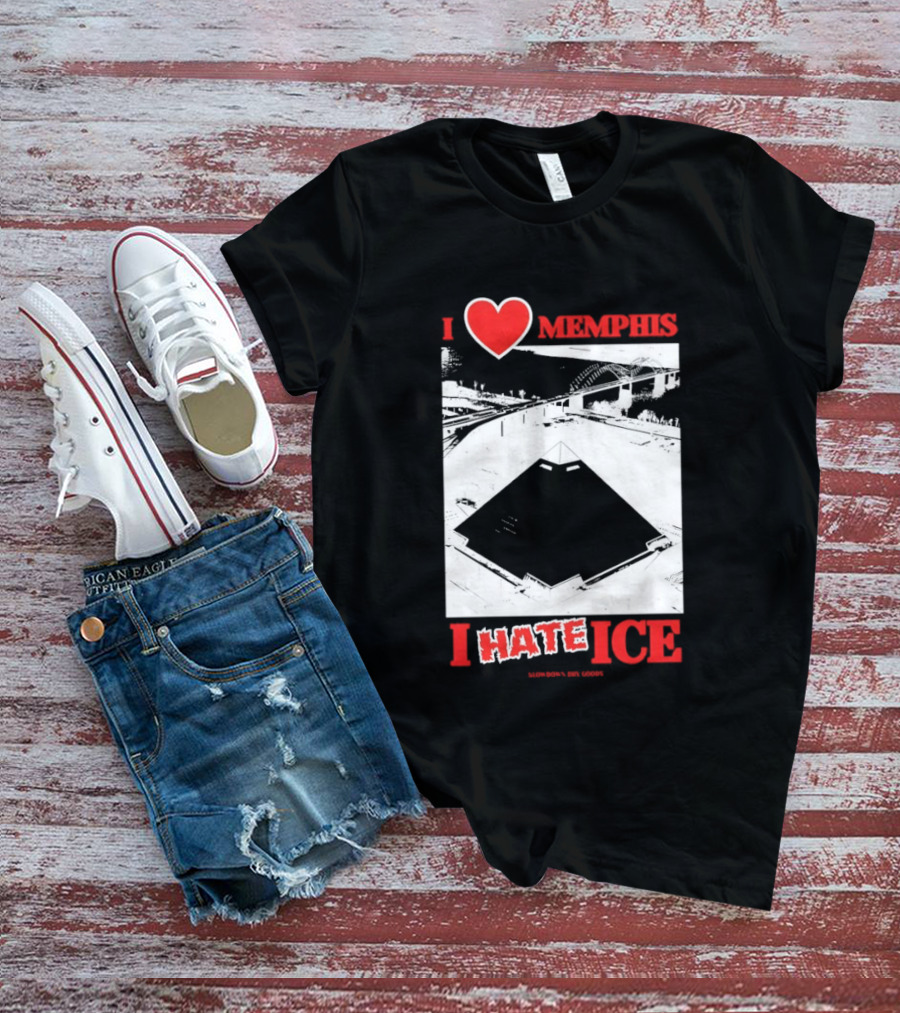 I Love Memphis I Hate Ice Slowdown Dry Goods Pyramid T-Shirt