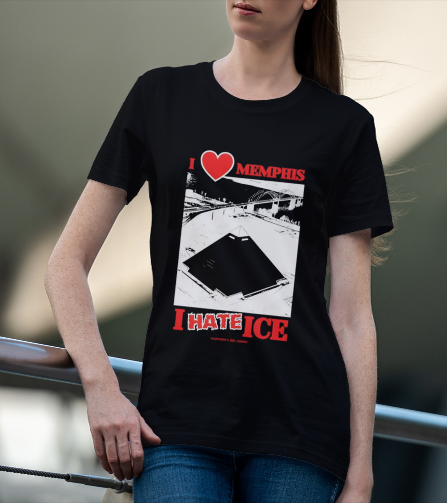 I Love Memphis I Hate Ice Slowdown Dry Goods Pyramid T-Shirt