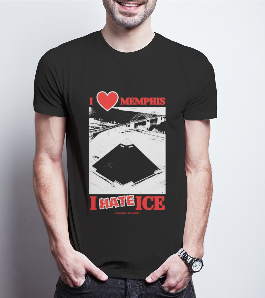 I Love Memphis I Hate Ice Slowdown Dry Goods Pyramid T-Shirt