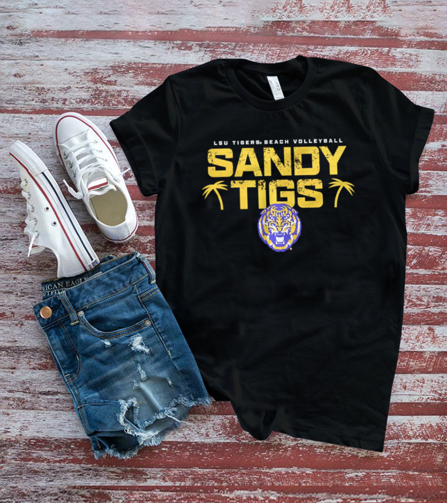 LSU Tigers Beach Volleyball Sandy Tigs T-Shirt