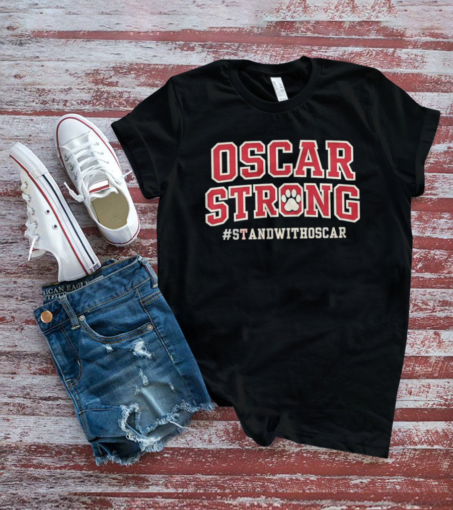Oscar Strong Paw Print Stand With Oscar T-Shirt
