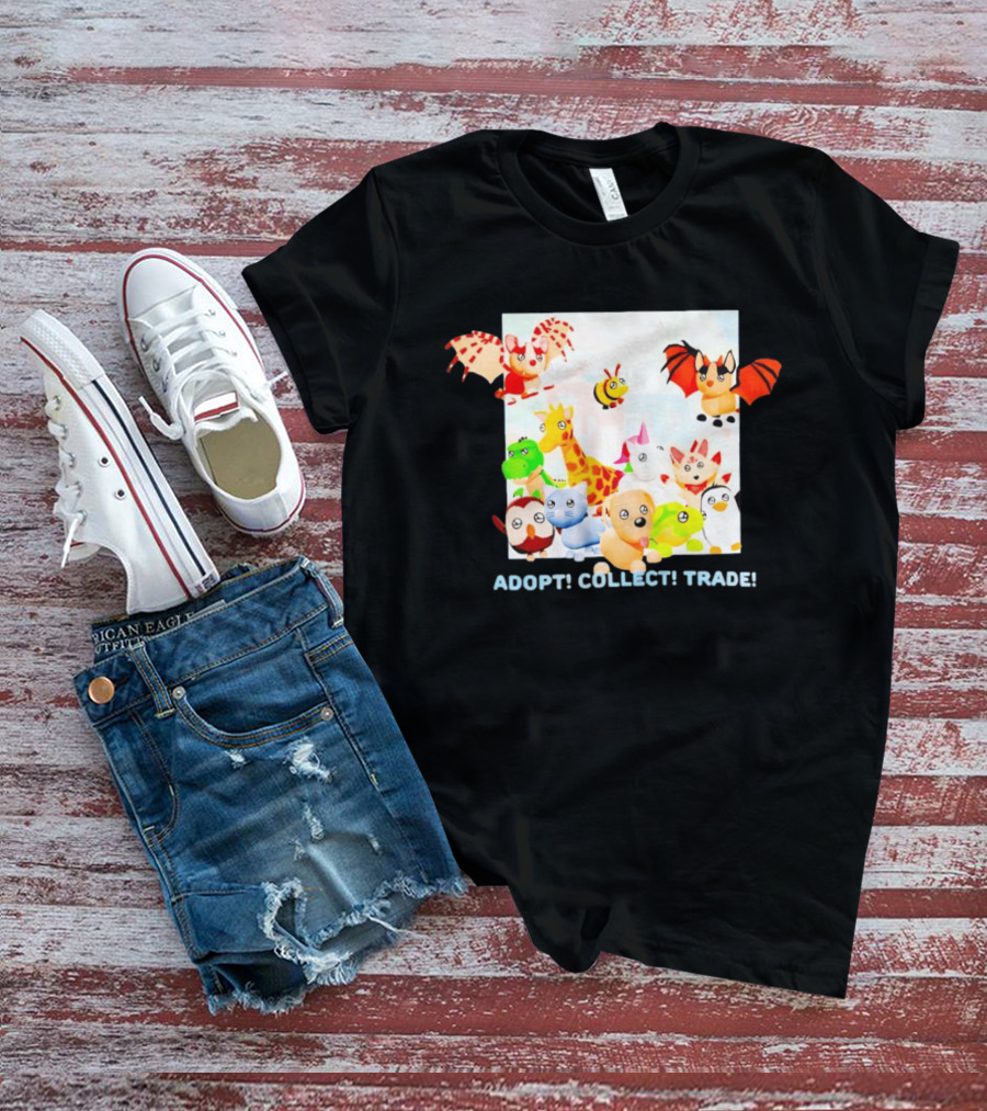 Adopt Me Collectible Pets Game Characters Adopt Collect Trade T-Shirt