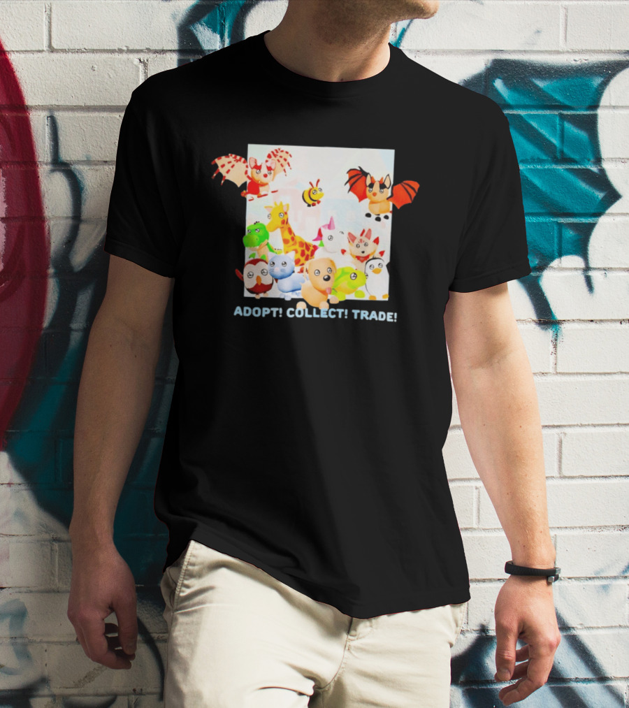 Adopt Me Collectible Pets Game Characters Adopt Collect Trade T-Shirt