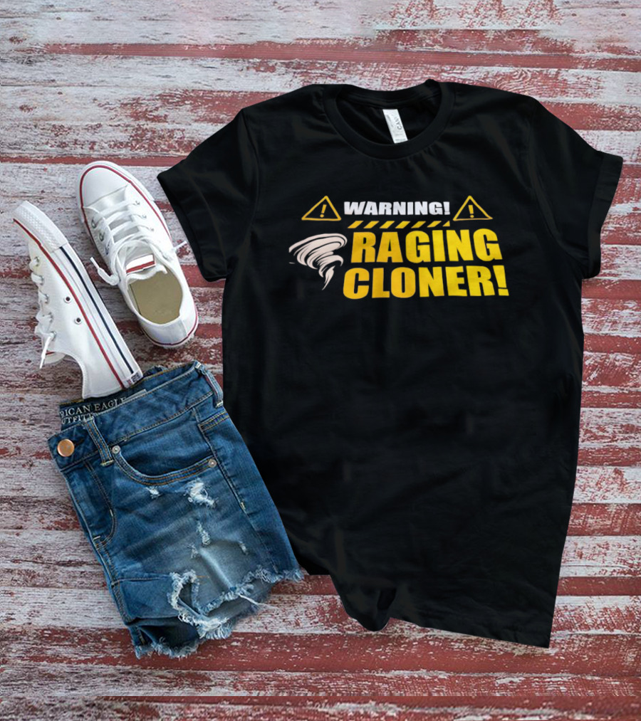 Warning Raging Cloner Tornado T-Shirt