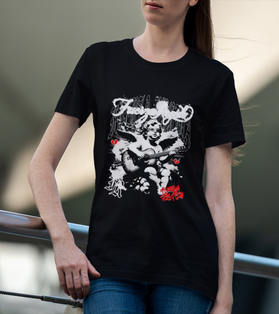 Fuerza Regida Angel Broken Heart Cherub T-Shirt