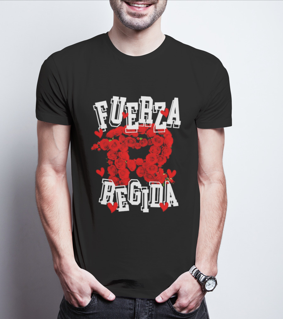 Fuerza Regida Red Rose Hearts T-Shirt