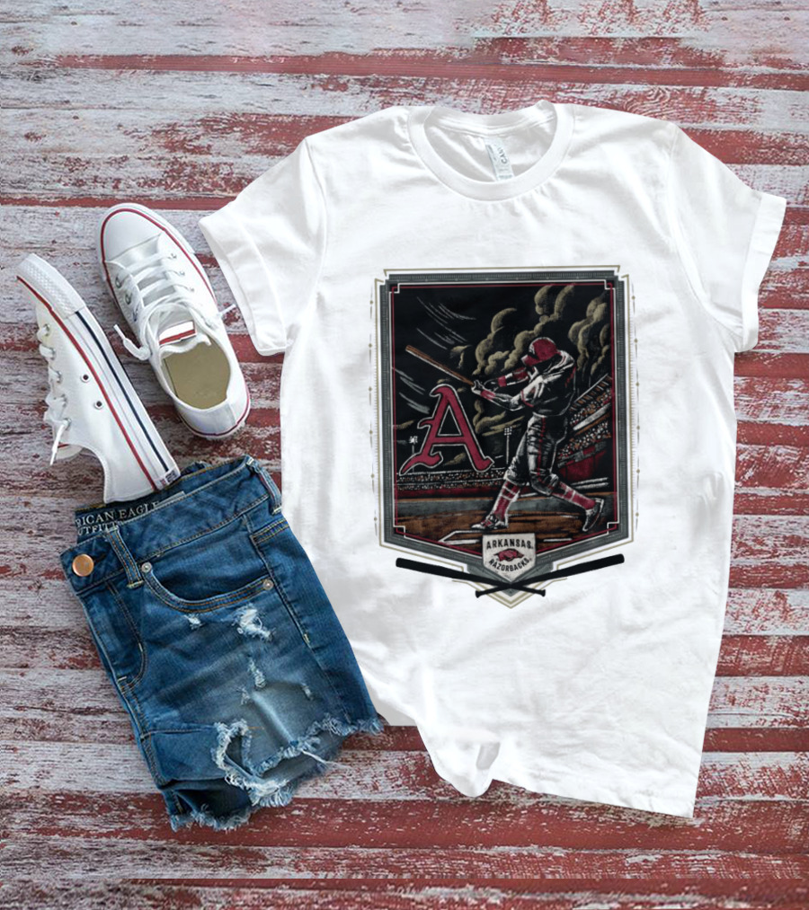 Arkansas Razorbacks The Thunder Baseball Stadium Scene T-Shirt