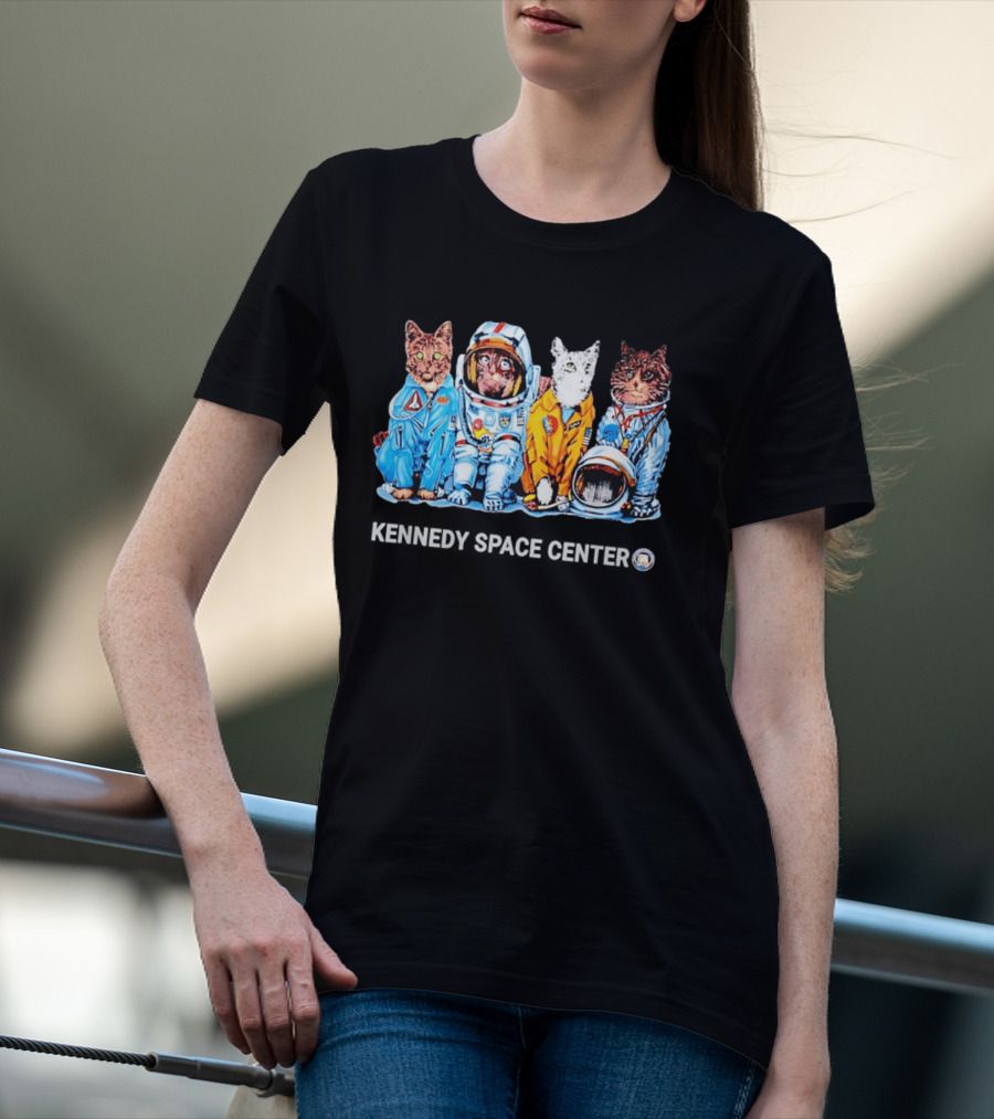 Kennedy Space Center Cats In Astronaut Suits T-Shirt