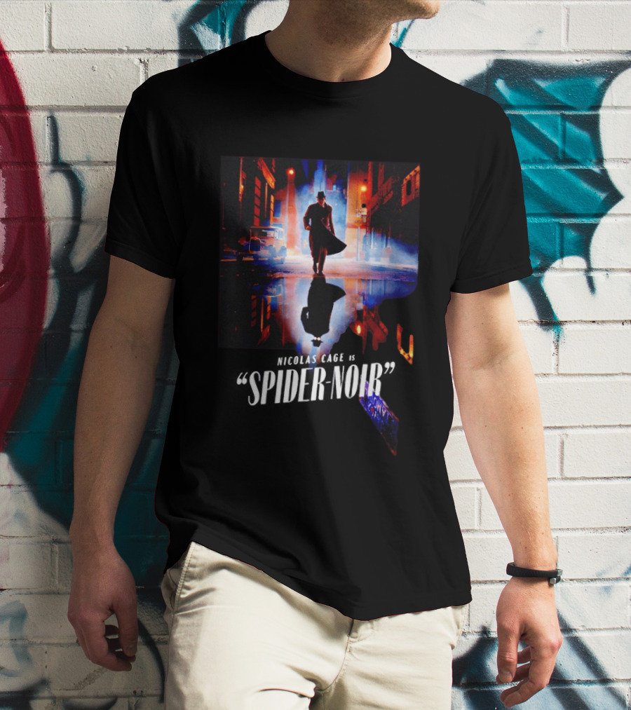 Marvel Spider Noir Nicolas Cage True Hue Full Color T-Shirt